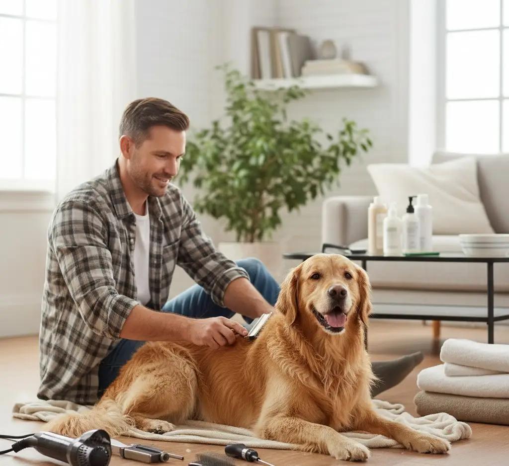 golden retriever gromming