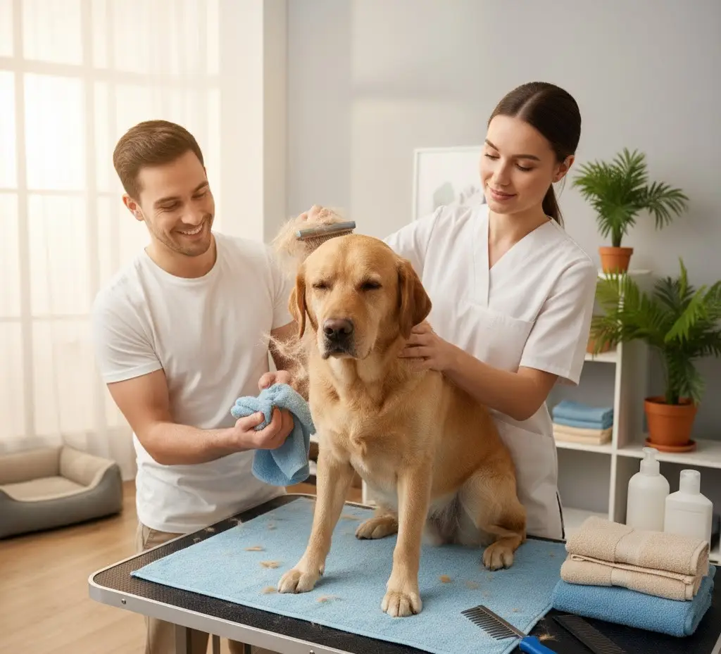 gromming labrador retriever